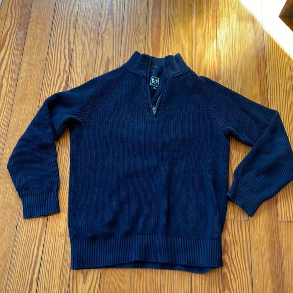 Men’s Gap Zip Sweater Navy Small 100% Cotton